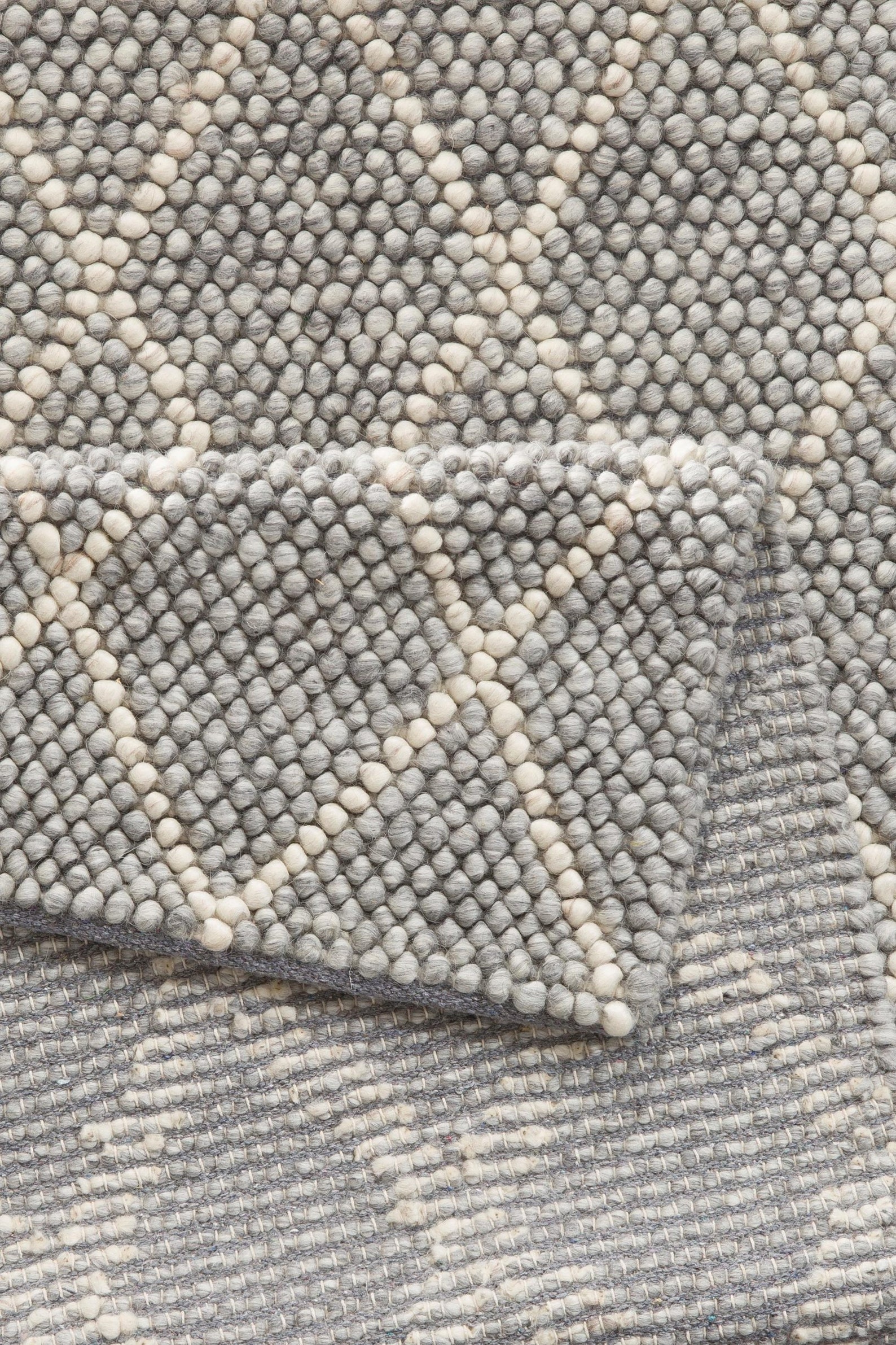 Hand Woven Loop Chunky Rhombus Grey & Beige Wool Area Rug. - Etsy UK