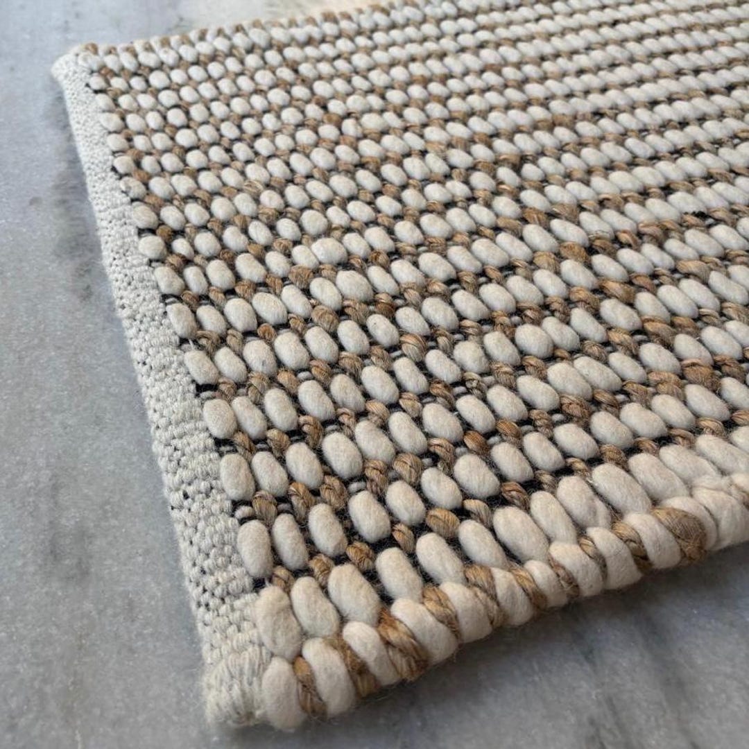 Jane Cook Rug Maker Hand Woven Wool and Jute Rug – Farmhouse Decor, Pet-friendly - Etsy