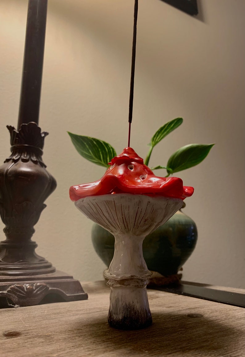 Amanita Muscaria Mushroom Incense Burner Fits Cone and Stick Incenses Etsy