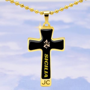 Sicilia Trinacria Black Cross
