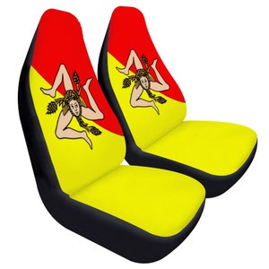 Sicilian Flag Car Seat Covers Set Of 2 Sicily Flag Gift Idea For Sicilians And Sicily Lovers Sicily Flag Car Seat Covers Sicilian Gift Idea