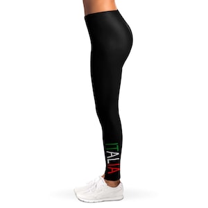 Italia Leggings Italian Girl Italy Flag Leggings Italian Woman Leggings Italian Flag Italy Lovers Italy Leggings Gift Idea For Italians