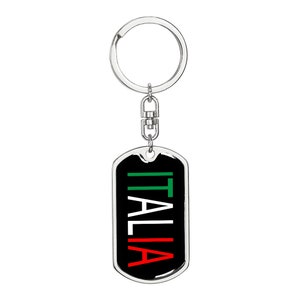Italia Dog Tag Keychain Italy Flag Keychain Gift Idea For Italians And Italy Lovers Italian Flag Keychain Italy Dog Tag Keychian Italy Gift