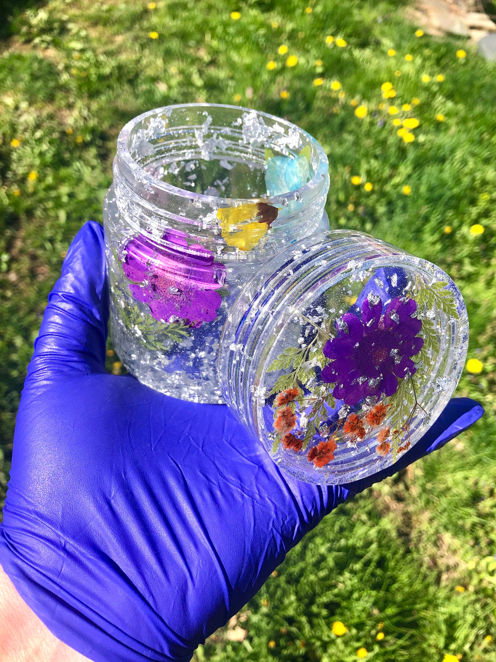 5 ounce Circular Stash Jar / Resin Container / Small Storage Etsy