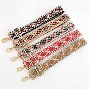 Colourful Cotton Canvas Crossbody Bag Strap, Purse Bag Replacement Strap ,Shoulder Purse Strap