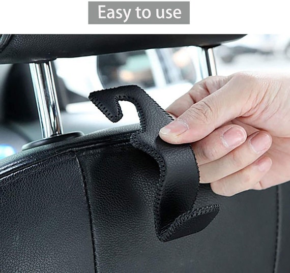 Pair Car Seat Back Headrest Organizer For Bag Coat Hanger Double