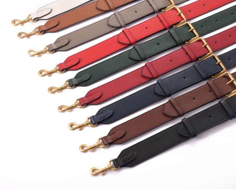 9 Color High Quality Leather Strap, Shoulder Bag Replacement ,Handbag Handle Purse Handle Purse Strap image 3