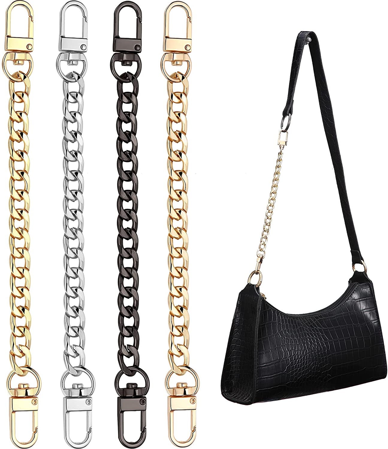 2PCS Purse Strap Extender, Moon Shape Bag Extender Chain, Bag Strap  Extender for Purse Handbags Shoulder Bag (Gold Brown) : Buy Online at Best  Price in KSA - Souq is now 