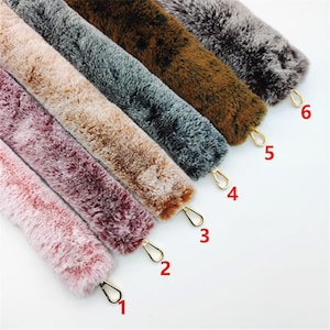 Kunstpelz Crossbody Taschengurt, Geldbörse Ersatzriemen, Schulter Geldbörse Gurt, Ersatzgriff, Taschenzubehör