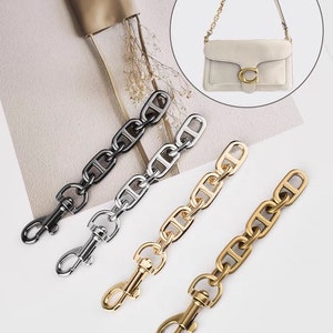 Extension Pearl Chain+ Metal Chain Shoulder Strap for COACH Mahjong Bag  Tabby