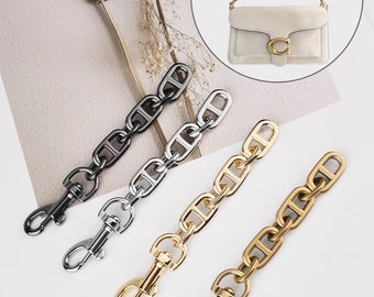 3 Pieces Bag Strap Extender Metal Fashion Cross-Body Purse Straps Extenders 6.7 Length DIY Iron Flat Chain Strap Replacement for Shoulder Bag or Handbag Bag Chain Accessory Charms