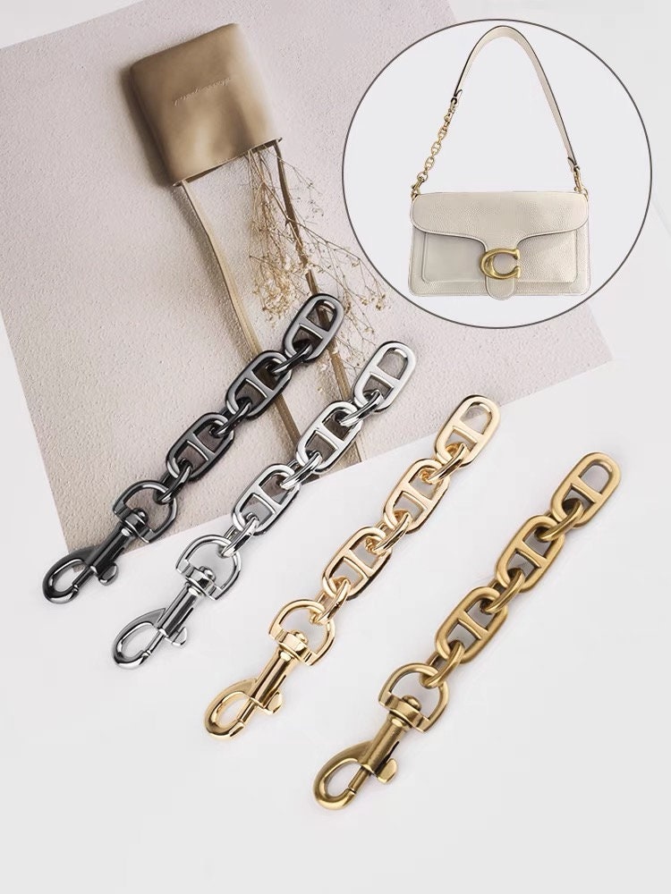 COACH®  Leather Covered Chain Strap
