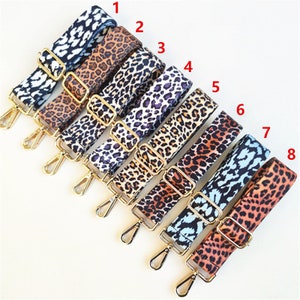 Verstellbarer Leoparden Taschenriemen, Geldbörse Ersatzriemen, Schulter Geldbörse Riemen, Handtasche Griff Kette, Crossbody Taschenriemen