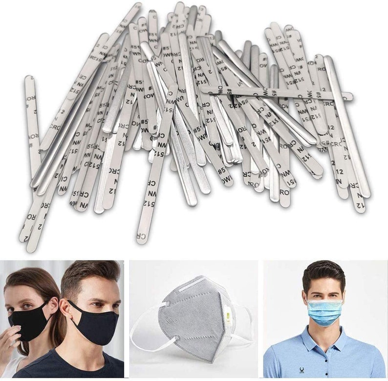 100pcs Mask Nose Bridge Strips Aluminum Metal Nose Strip Etsy