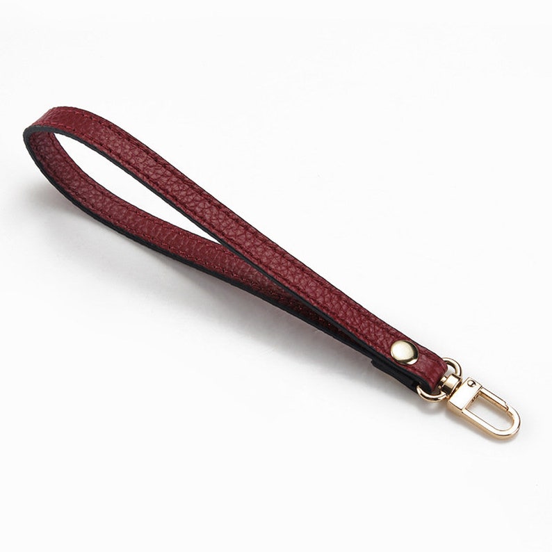 1 PCS Leather Mini Clutch Bag Handle,PU Leather Wristlet Strap For Wristlet Wallet,Replacement Wristlet Strap Handle for Zip Pouch zdjęcie 4