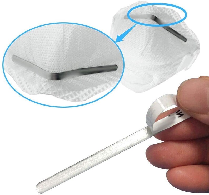 100pcs Mask Nose Bridge Strips Aluminum Metal Nose Strip Etsy