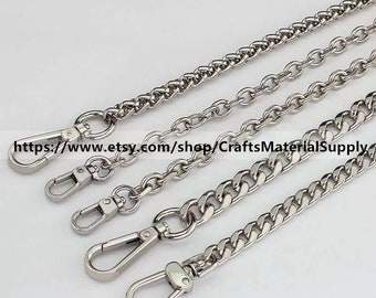 Silver Backpack Chain, High Quality Metal Bag Chain, High-end Bag Chain, Replacement Handle Chain, Bag Accessories,Detachable