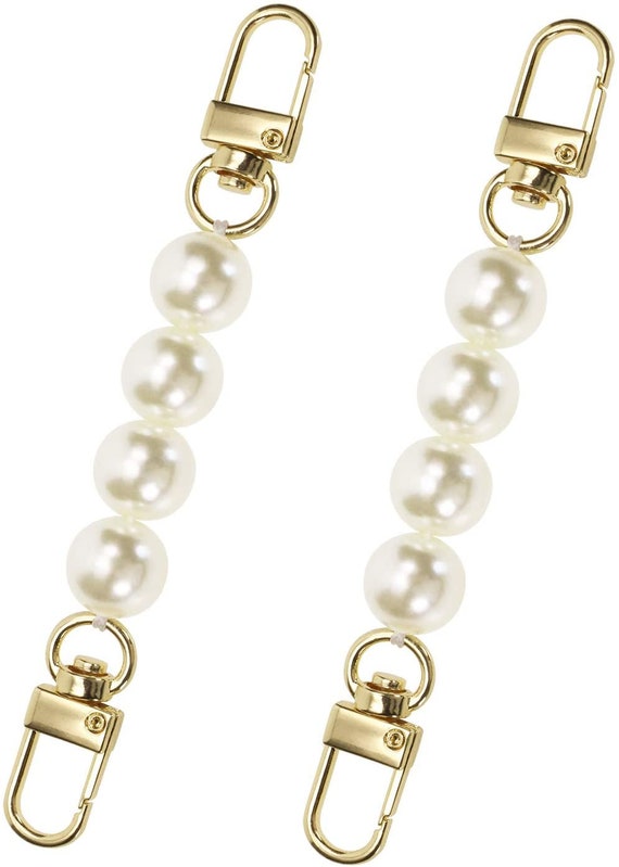 2pcs Pearl Bead Purse Chain Strap 24 Inch Large Imitation Pearl