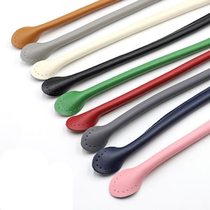 Par de asas de cuero genuino para bolso, listas para perforar, correas de repuesto para bolso, correas para billetera, 16 pulgadas/20 pulgadas/24 pulgadas