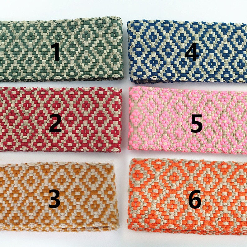 Colourful Cotton Canvas Crossbody Bag Strap, Purse Bag Replacement Strap ,Shoulder Purse Strap image 5