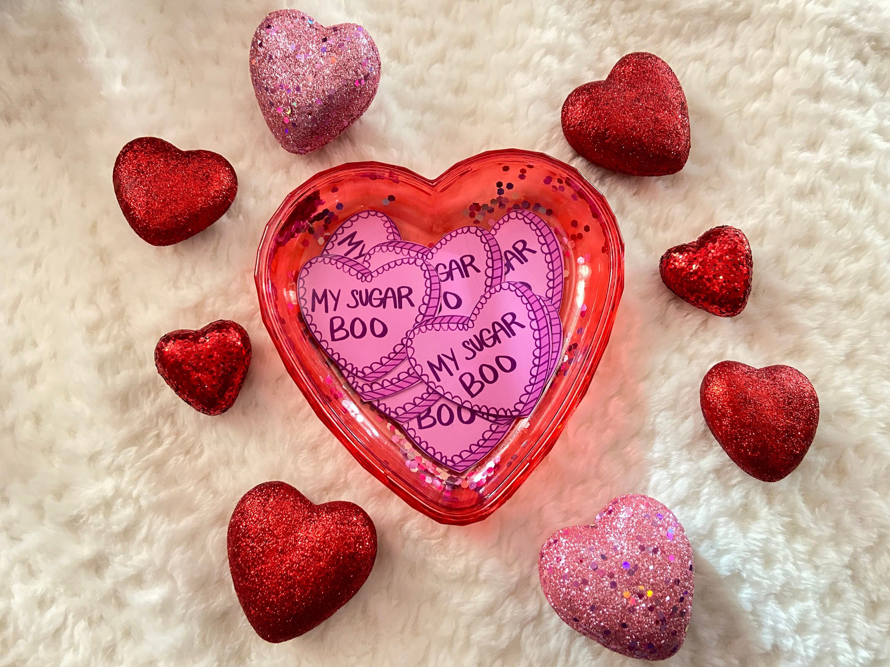 My Sugar Boo Heart Sticker Waterproof Stickers | Etsy