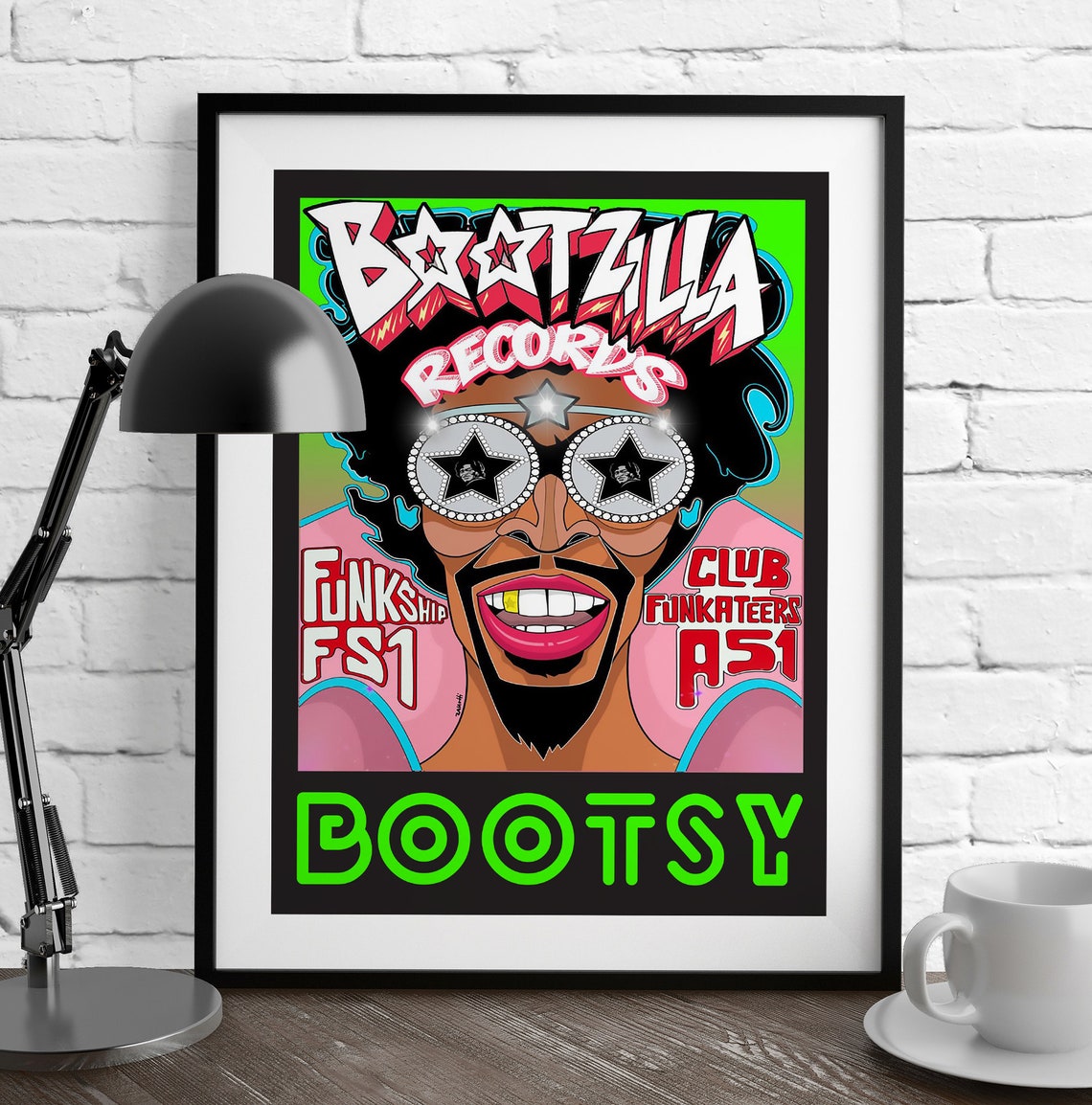 Bootsy Collins Print Bootzilla Poster Design Replica Remix Etsy