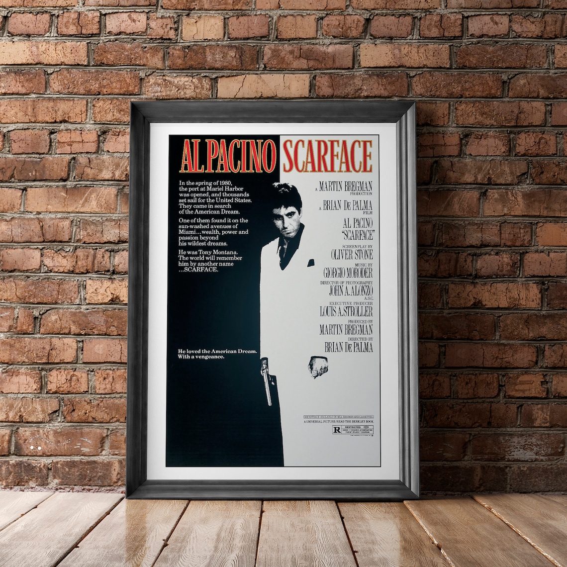Al Pacino Scarface Movie Poster Replica Poster Print | Etsy