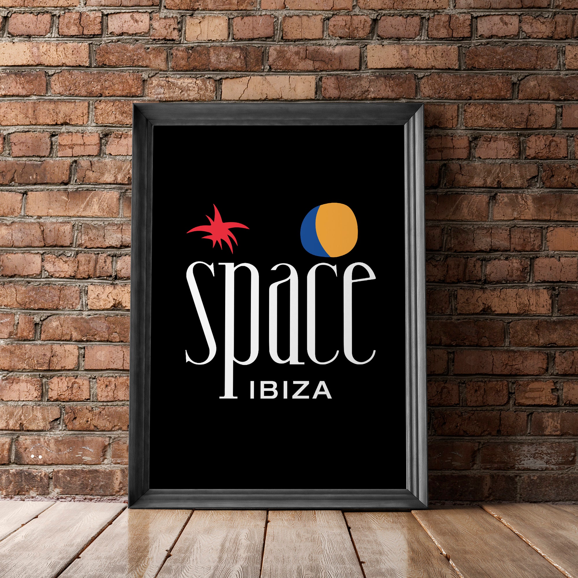 Space Club Logo on Black Ibiza Clubs Poster Print Ibiza Club | Etsy