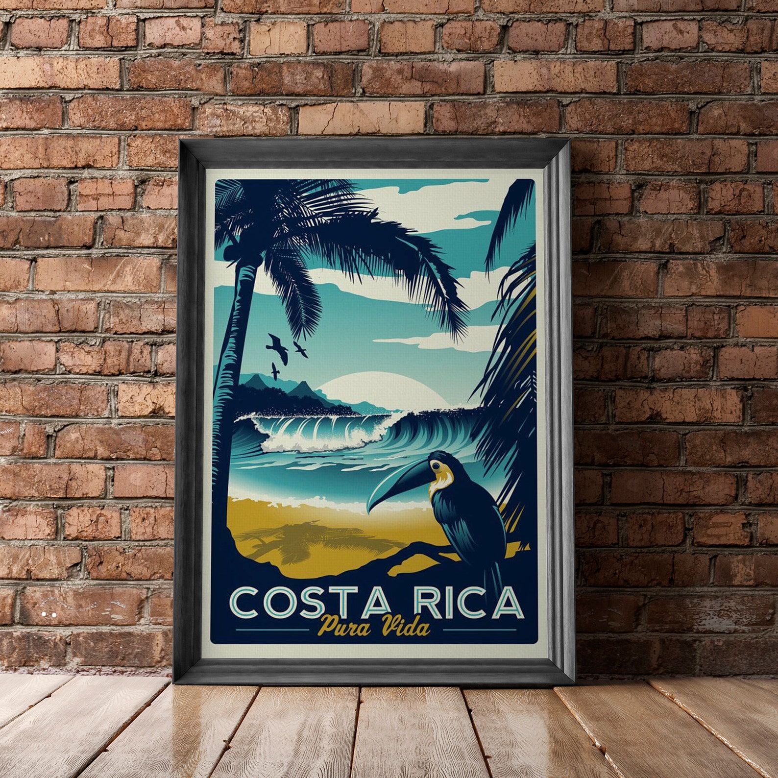 Vintage Costa Rica Travel Poster Colour Poster Print Etsy