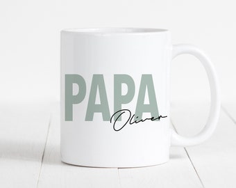 Dad Mug Ceramic Personalized with Name Various Colors Father Gift Birthday Father's Day Father's Day Gift