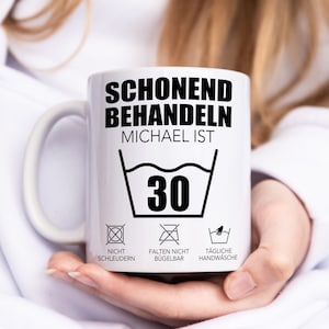 Schonend Behandeln 30 Tasse personalisiert 30. Geburtstag Geschenk Mann Frau Geburtstagsgeschenk runder Geburtstag 30 Jahre