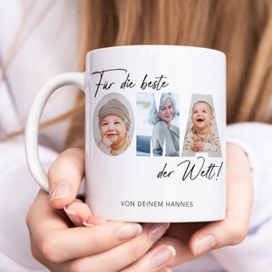 Grandma gift birthday mug personalized photo mug with photos of grandchildren best grandma in the world grandfather