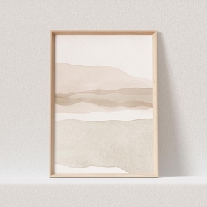 Boho Poster Beige Minimalistisch Print Abstrakter Kunstdruck Nordisches Bild Wandkunst Wanddeko (OHNE RAHMEN)
