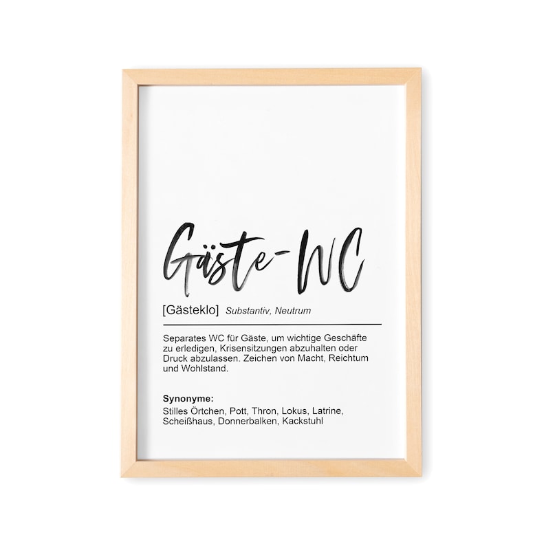 Bathroom Decoration Guest Toilet Picture With Definition Bathroom Poster Gift For Moving In image 1