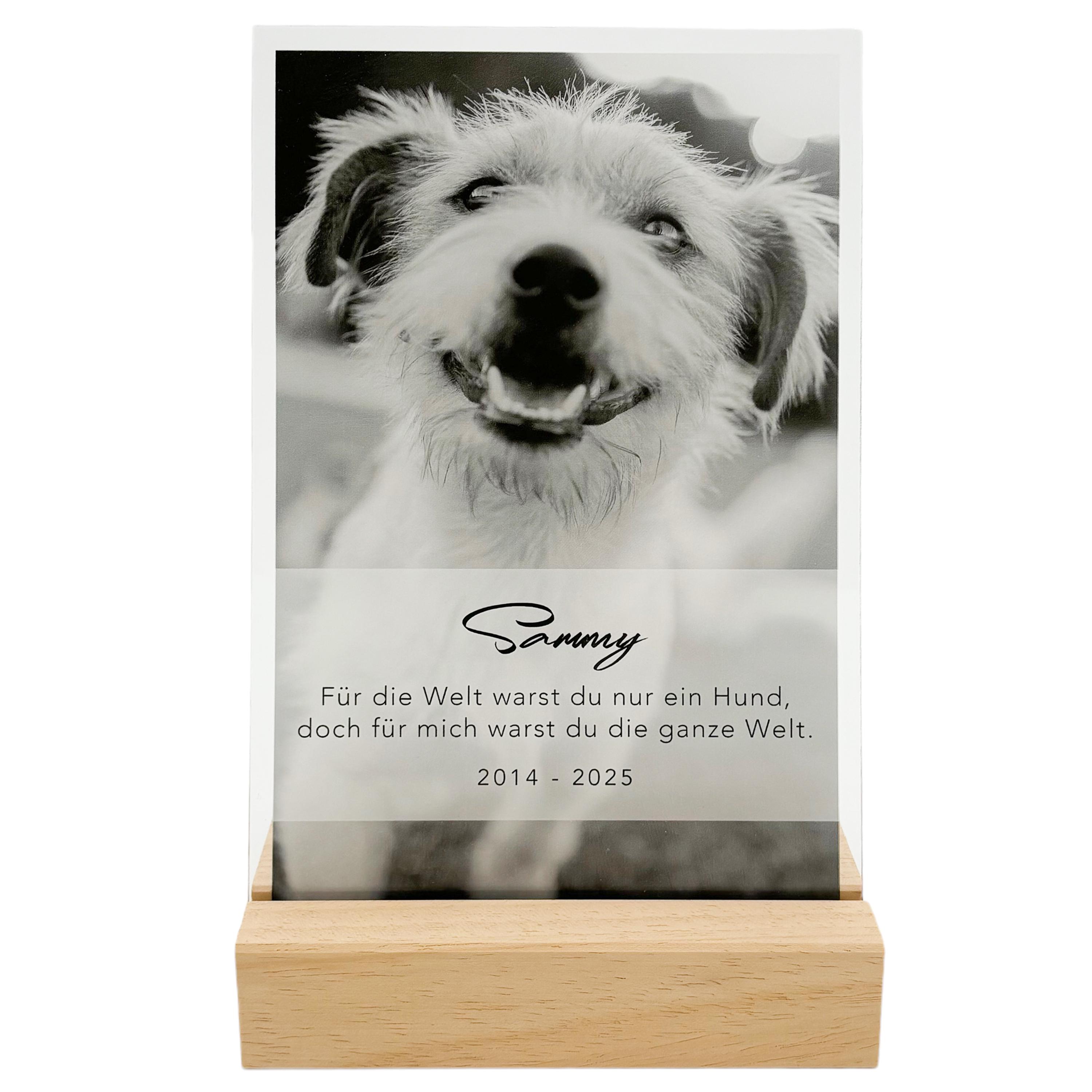 Gedenktafel Für Hund - Silberne Erinnerungstafel Mit Gravur
