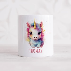 Einhorn Spardose Kinder personalisiert mit Namen Geldgeschenk zum Geburtstag für Jungen & Mädchen Geschenk Sparschwein aus Keramik