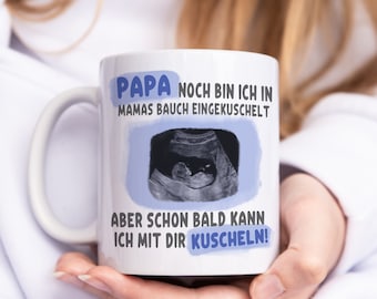 Ultraschall Tasse Ultraschallbild Geschenk zum Schwangerschaft verkünden Du wirst Papa Überraschung Vater personalisierte Fototasse