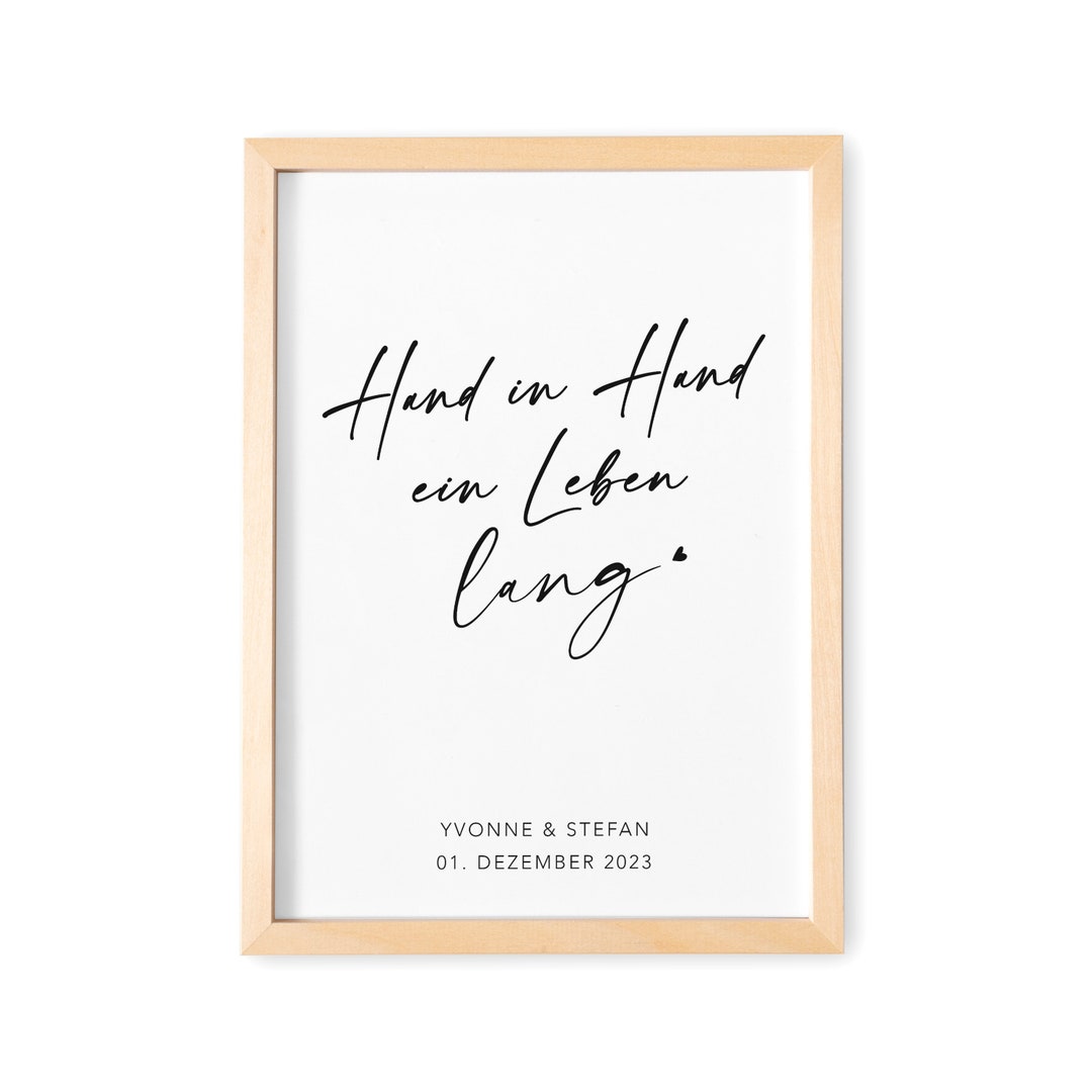 Hochzeitsgeschenk Hand In Hand Ein Leben Lang Bild Hochzeit