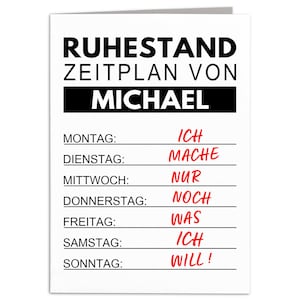 Karte Ruhestand Rente personalisierte Karte Abschiedskarte Kollegen Abschied Geschenk Abschiedsgeschenk mit Umschlag 10,5 x 14,8 cm