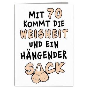 Geburtstagskarte 70. Geburtstag personalisiert lustige Karte Geburtstag Klappkarte Faltkarte mit Umschlag 10,5 x 14,8 cm