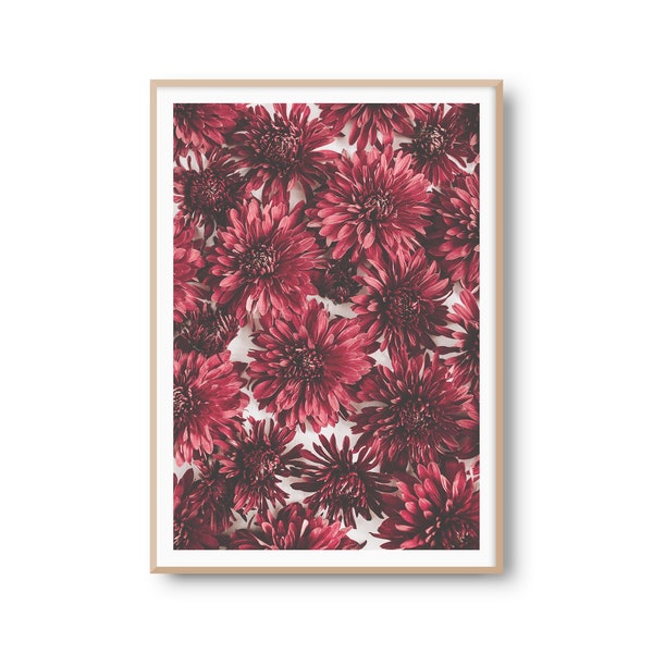 Wanddeko Poster "Rote Blüten" Blumen Fotoprint Kunstdruck Bild Fotografie Print Wandbild Kunstdruck (OHNE RAHMEN)