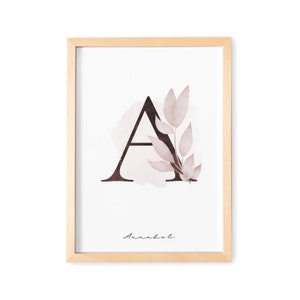 Namensposter Kinderzimmer Buchstaben Poster Bild Mit Name Für Baby