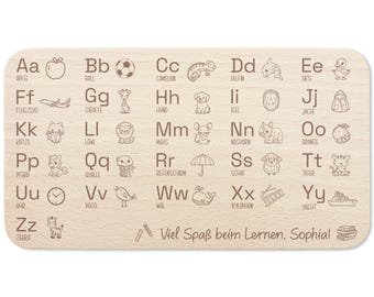 Breakfast board gift for school enrollment personalized wooden board for children school enrollment gift breakfast board with engraving