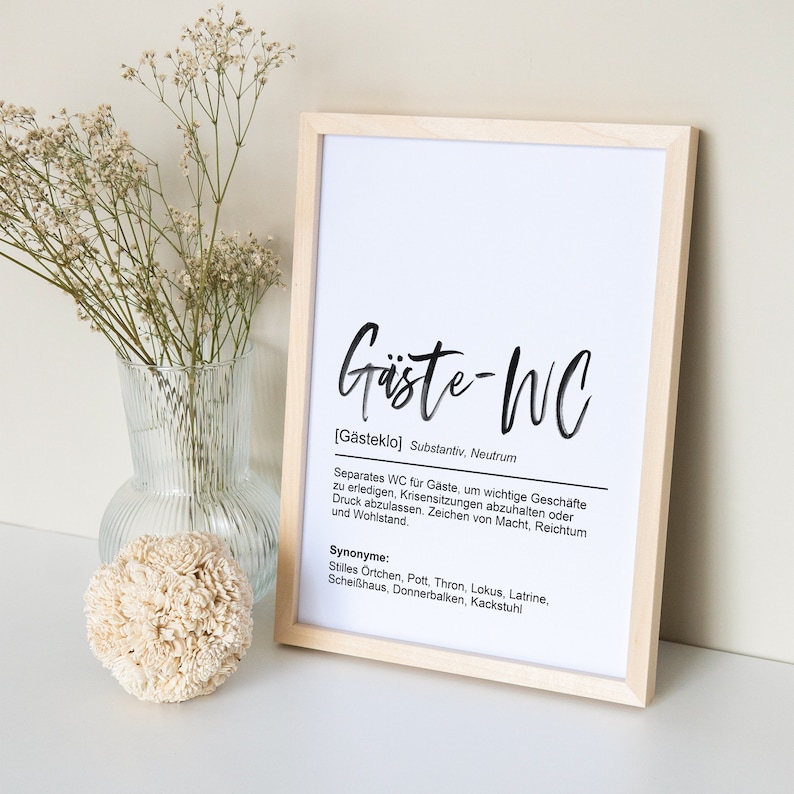Bathroom Decoration Guest Toilet Picture With Definition Bathroom Poster Gift For Moving In image 5