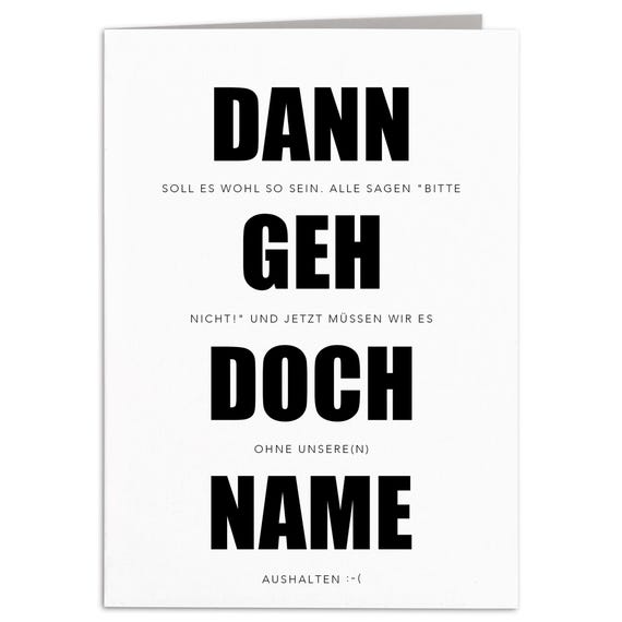 Huxters Abschiedsgeschenk-Karte – „You Are Dead To Us Now“ – Lustige Glückwunschkarte Für Kollegen (14,8 Cm)