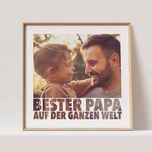 Best Dad of the World Poster Personalized with Photo Photo Gift Father Image Father's Day Gift (WITHOUT FRAME)