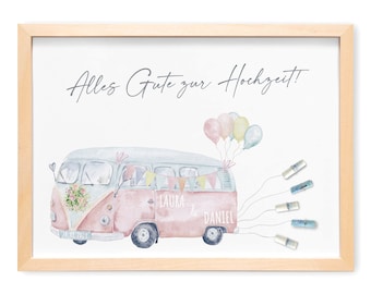Hochzeitsgeschenk Geld Geldgeschenk Zur Hochzeit Personalisiertes Poster Camper Geschenk