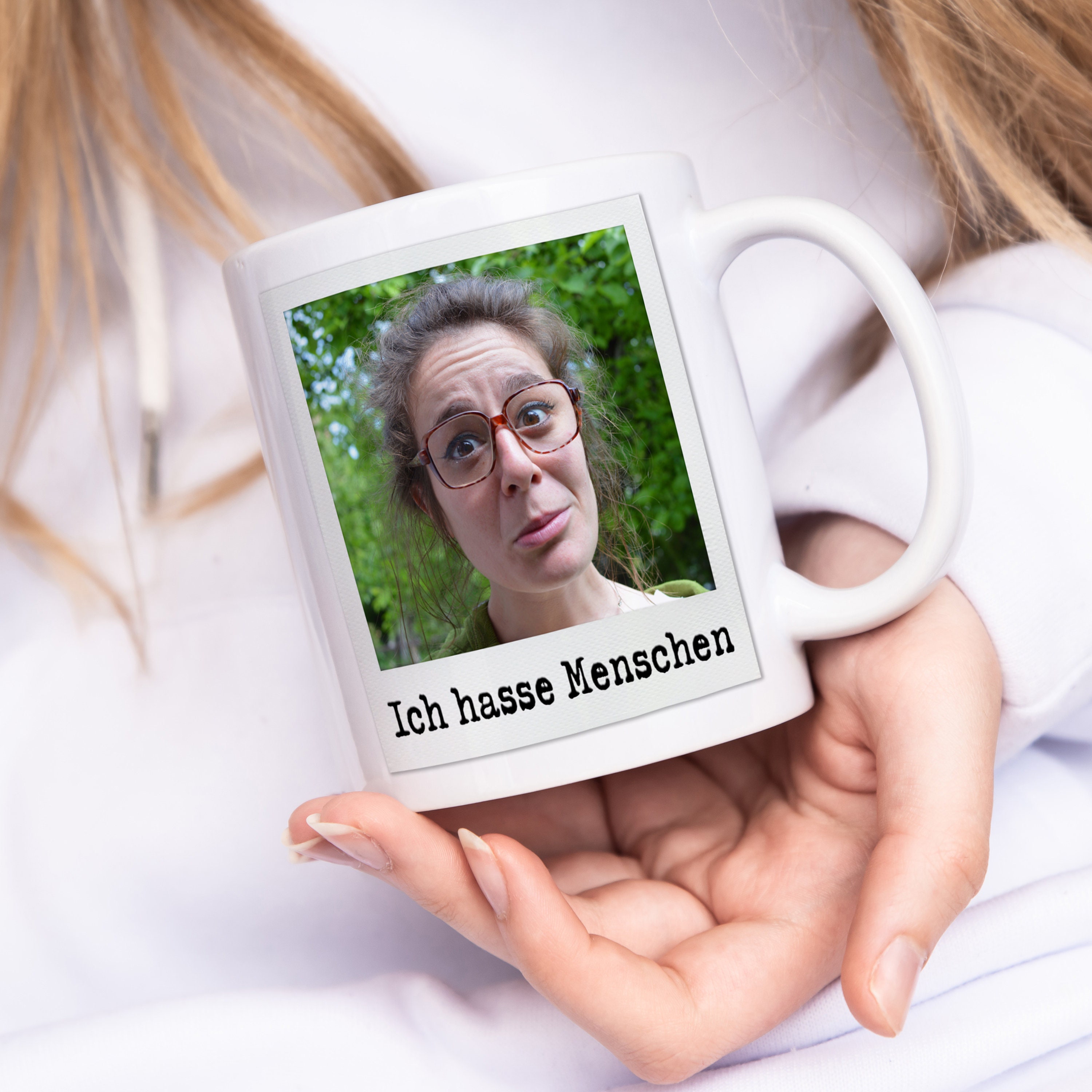 GRAVURZEILE Tasse Avec Inscription En Allemand « Ich Hasse
