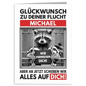 Abschiedskarte Kollege Jobwechsel personalisierte Karte Abschied Kollegin Abschiedsgeschenk Klappkarte mit Umschlag 10,5 x 14,8 cm