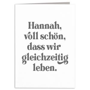 Voll schön dass wir gleichzeitig leben Geburtstagskarte Freundin personalisiert Geburtstag Geschenk Karte mit Umschlag 10,5 x 14,8 cm